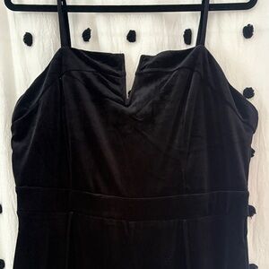 Chic Velvet Spaghetti Strap Wide Leg Jumpsuit